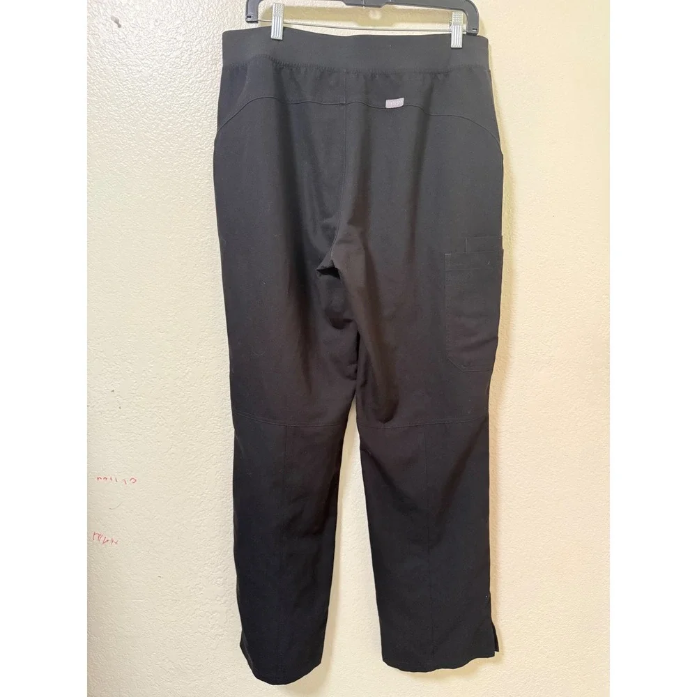 FIGS Kade Cargo Scrub Pants Black Straight Leg 6 Pocket FIONx 1000219T Mens XL